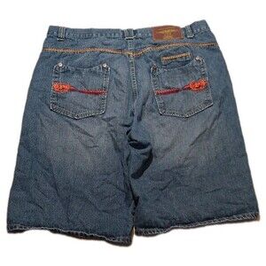 VINTAGE Phat Farm Jean Shorts Mens Jorts Baggy Skater Hip Hop Y2K Sz 42x13